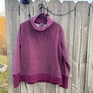 Cowl Neck Sweater Purple Maroon | Cozy Knit | Winter Layering | Soft Textured
